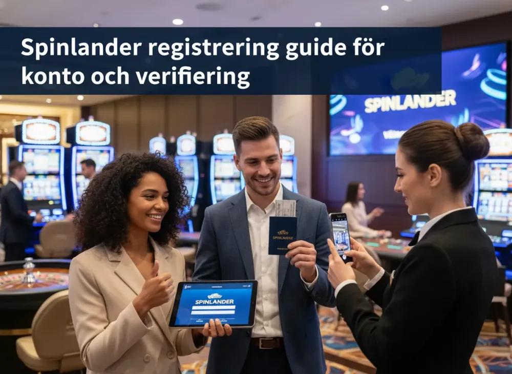 Spinlander registrering guide för konto och verifiering